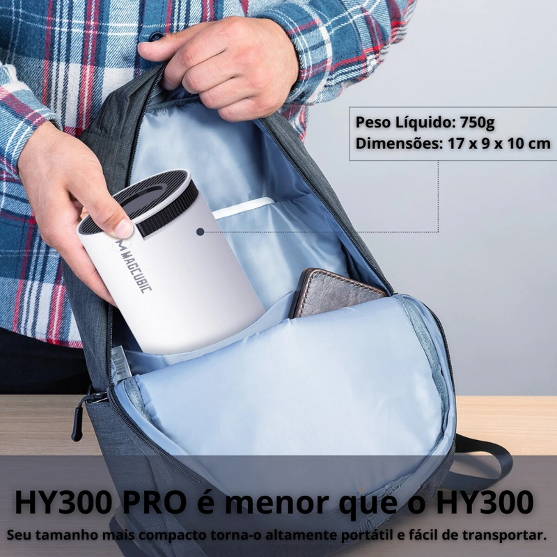 Magcubic HY300 Pro: Projetor 4K Android 11 com Dual WiFi6 e 260ANSI para Cinema em Casa e ao Ar Livre