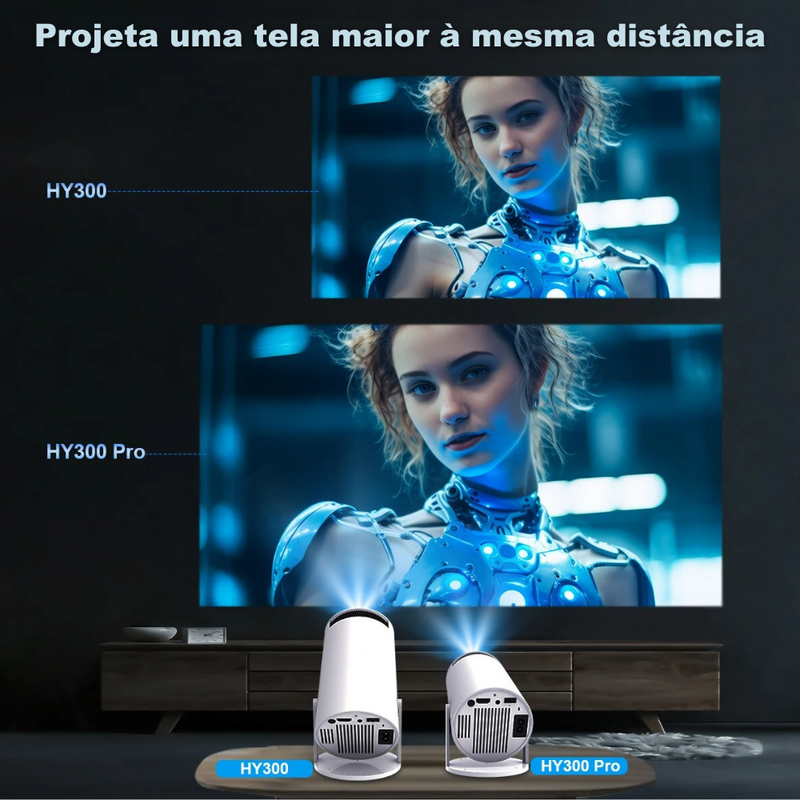 Magcubic HY300 Pro: Projetor 4K Android 11 com Dual WiFi6 e 260ANSI para Cinema em Casa e ao Ar Livre